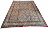 #8201 Vintage Persian Qom in paisley design wool on cotton base